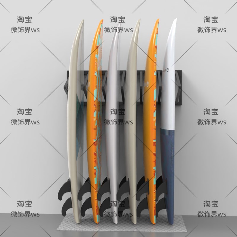 冲浪板浆板皮划艇独木舟壁挂式墙架储存架展示架收纳挂架挂钩支架