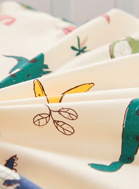 纯棉被套单件儿童120x110x140x150cm婴儿床宝宝卡通小被罩A类60支