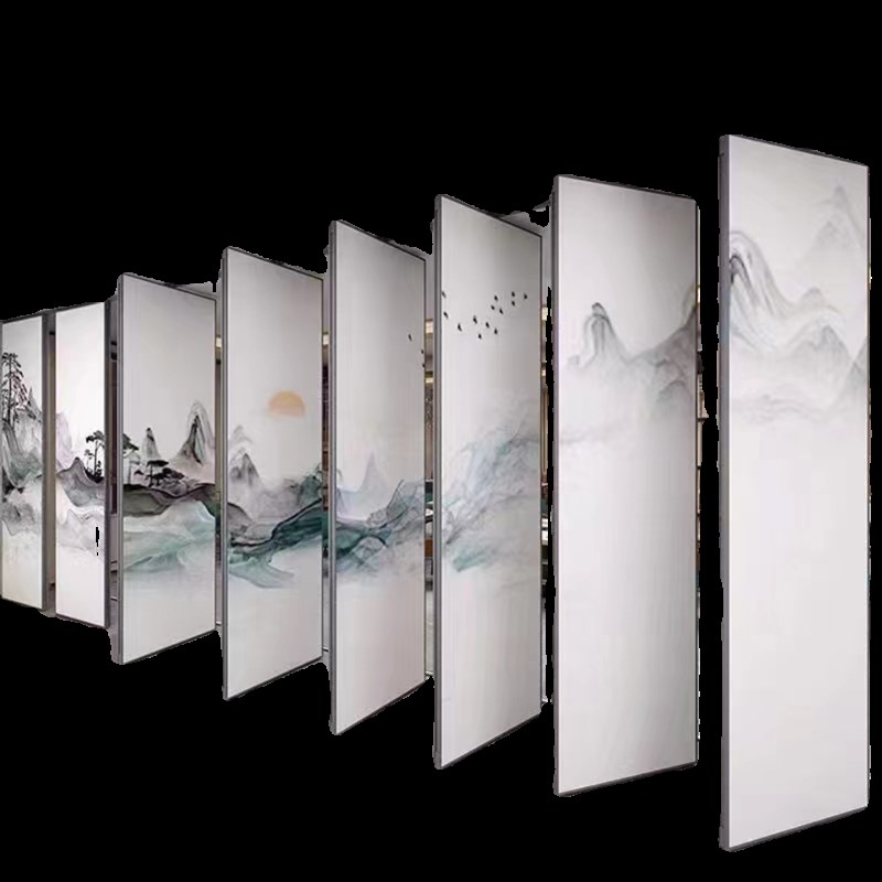 酒店饭店包厢宴会厅隔音活动隔断墙办公室展厅推拉折叠移动隔断墙