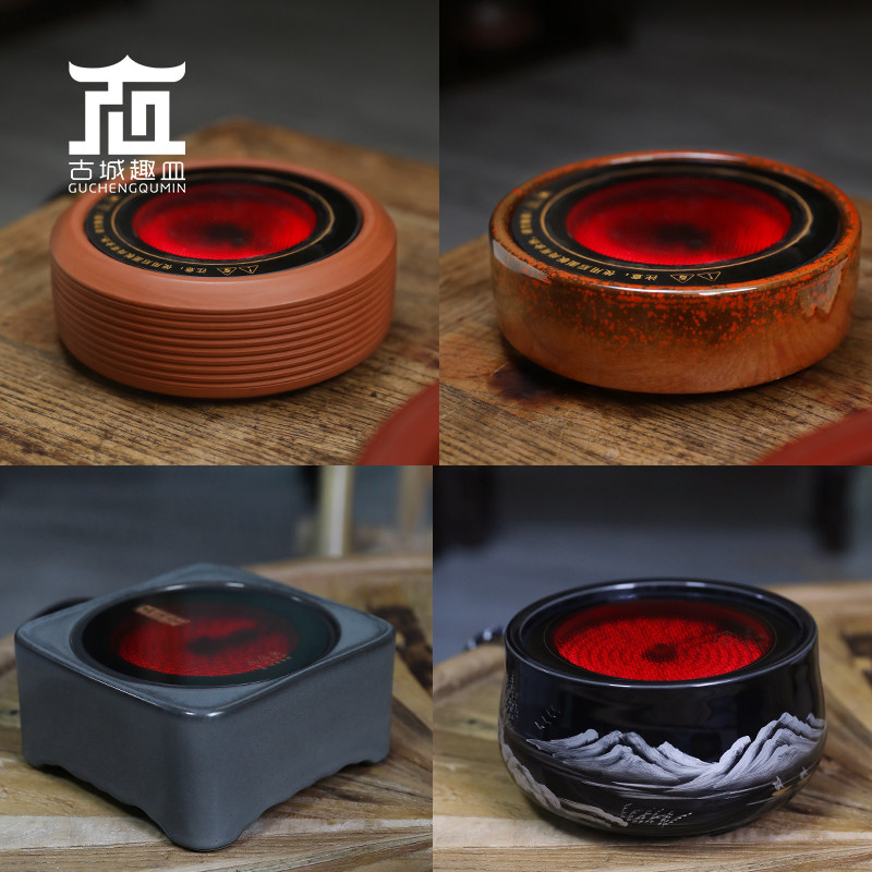 陶瓷加热保温烧水煮茶电陶炉自动断电静音铜银陶铁壶Y小型家用套