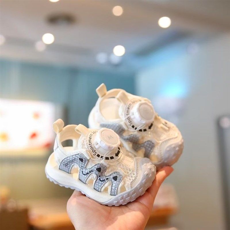 夏季宝宝学步鞋新款女宝宝软底婴儿鞋螺旋小童儿T童机能凉鞋男童