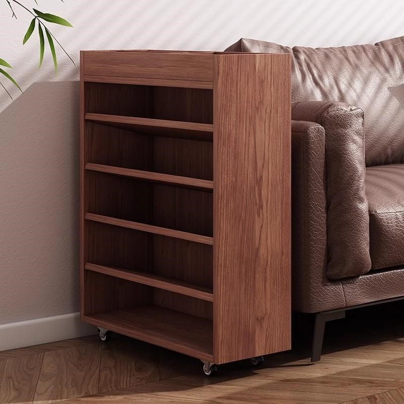 实木沙发边几侧边柜客厅家用零食柜小茶几收纳储物柜可移动小推车