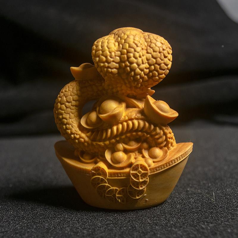 叶黄杨木雕刻，十二生肖小，蛇，龙，，牛，GUH兔，马羊，猴，鸡