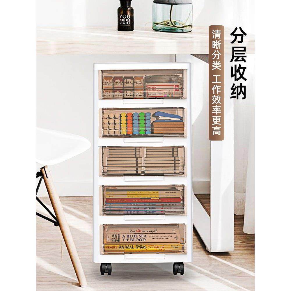 家用收纳柜办公收纳神器办公桌收纳盒抽屉式文件置物架多层台面