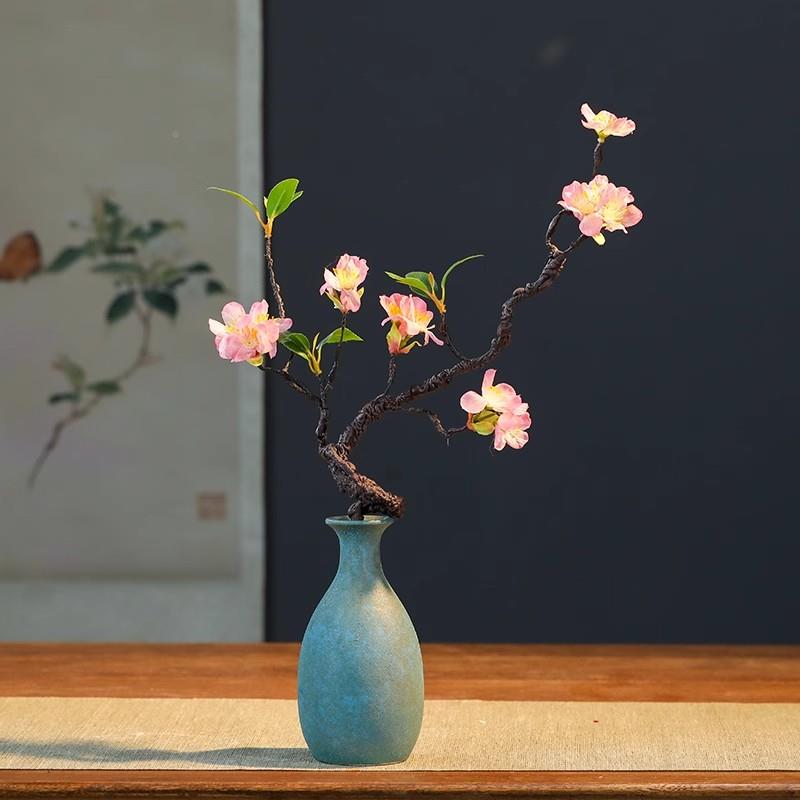 景德镇陶器彷古花瓶器新茶中式摆件客瓷厅插花室茶道禅意花CBL装
