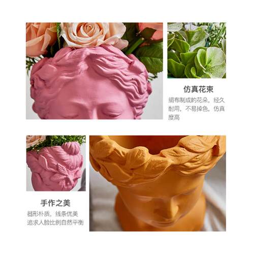 北风创意像人水泥神花盆维纳斯女雕像插花花器维纳斯欧复古艺术花