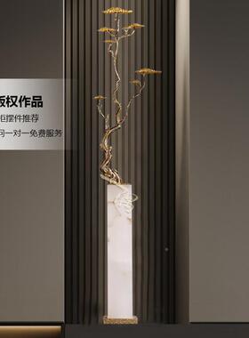 新中招财迎松客厅玄yy0627关式壁龛轻柜细长大摆客件奢高档乔迁开