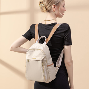 双肩包女新款大容量高级感轻便牛津布背包L防水旅行文艺大学生书