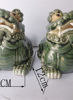 陶瓷貔貅摆件一对招財客厅店铺家居办公室桌装饰皮丘貔恘开业礼品