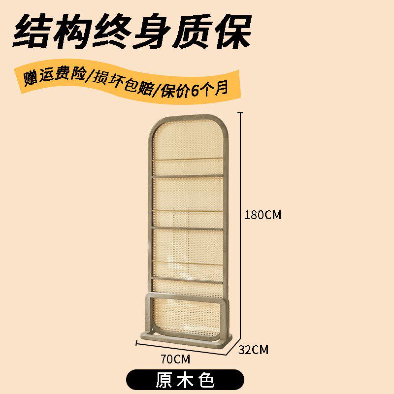 折屏座屏客厅办公室隔断新中式玄关屏风帘移动现实木屏风隔断玄关