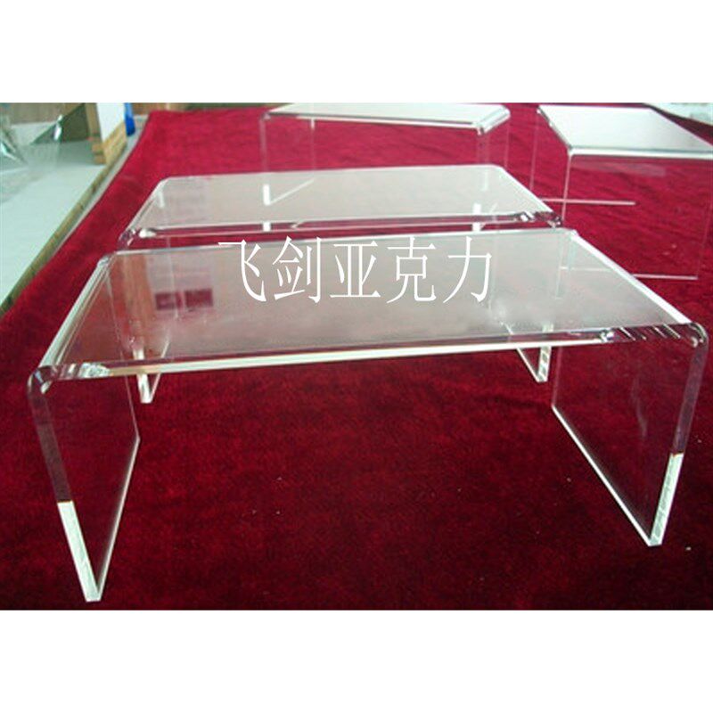 亚克力透明展示架公仔模型托架鞋架倒U字型架 亚加力胶架热弯架