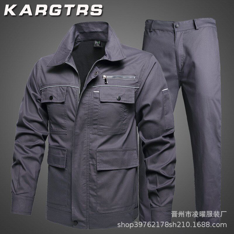 新夏季薄款全棉工作服套装男劳保服耐磨耐脏焊工汽修机修工装厂服