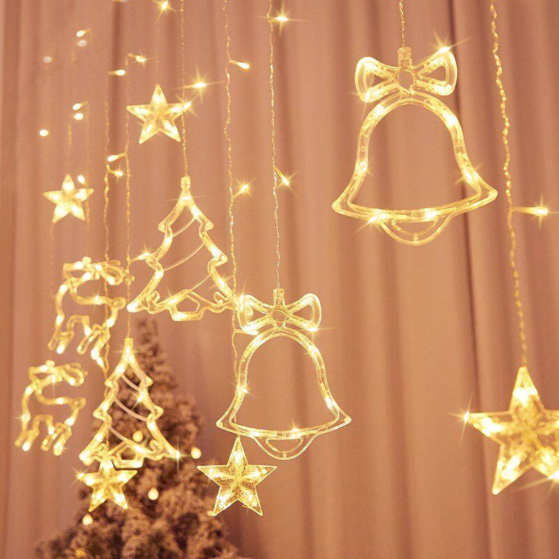 圣诞发光挂件节日装饰氛围拍照道具led满天星圣诞树小Z彩灯串装扮