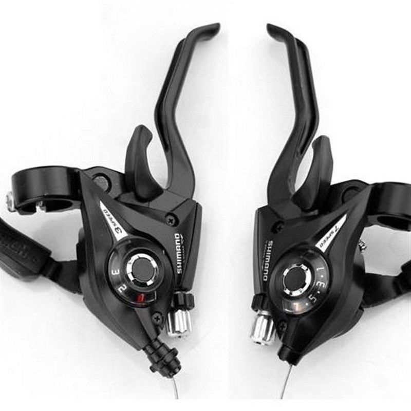 自行车山地车刹车把变速器自行车连体指拨21K速24速左3速右7速8速