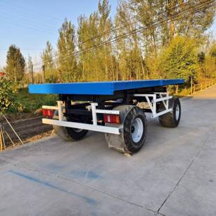 高平板拖车厂区特备转运车双轴四轮道路全挂车结构坚固