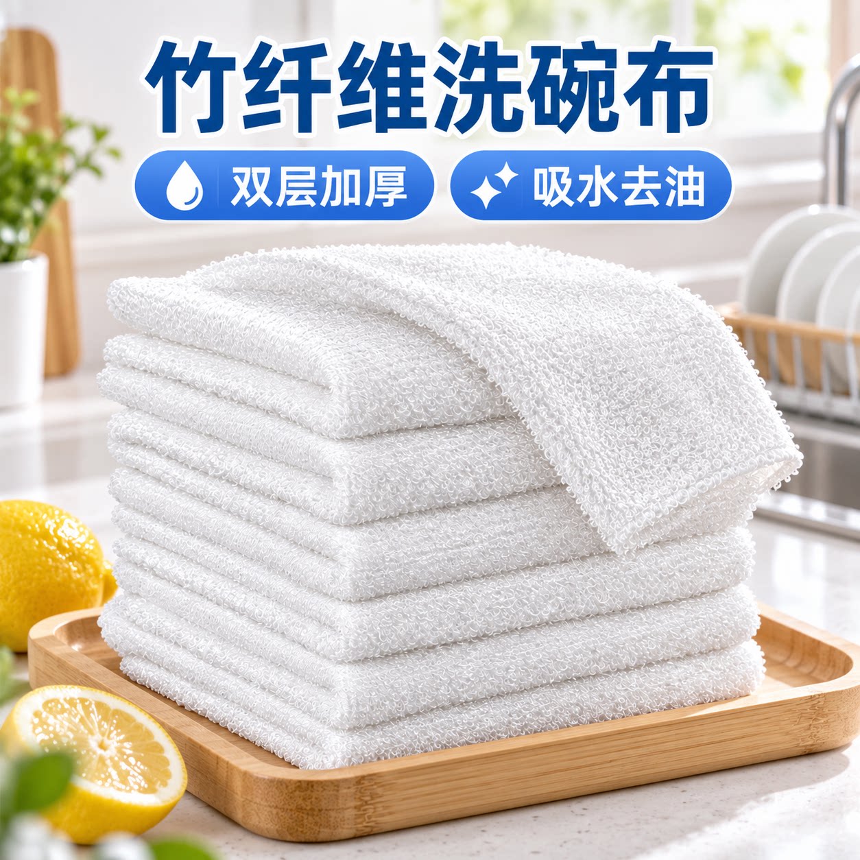 洗碗布竹纤维抹布家务清洁客厅厨抹布
