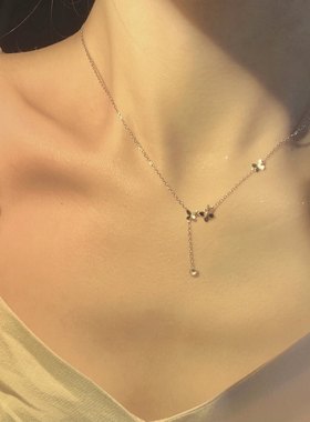 蝴蝶流苏毛衣链女轻奢百搭秋冬