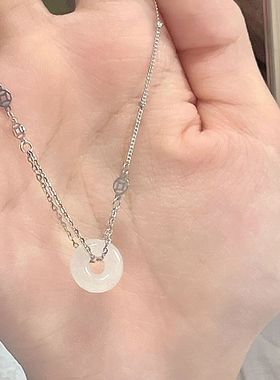 新中式平安扣项链女闺蜜锁骨链轻奢小众高级感设计ins新款百搭潮