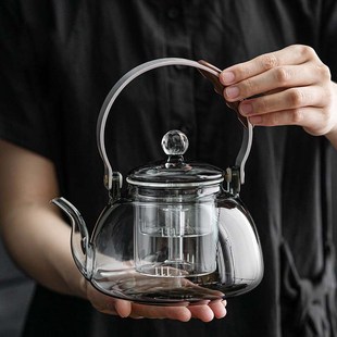 耐高温玻璃泡茶壶轻奢高档茶壶家用电陶炉提梁煮茶沏茶壶功夫茶具