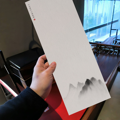 xyf70商务风简约古风国风手写空白卡片超大厚600g艺术纸卡片定制