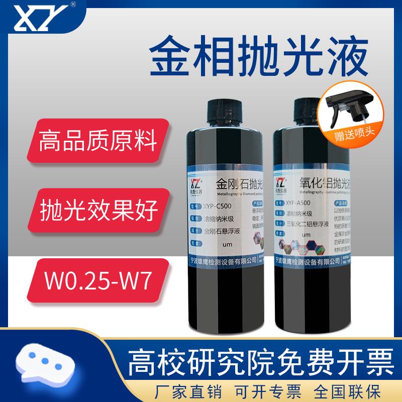 金相抛光液高效金刚石氧化铝研磨 抛光 悬浮液W0.25-W7耗材