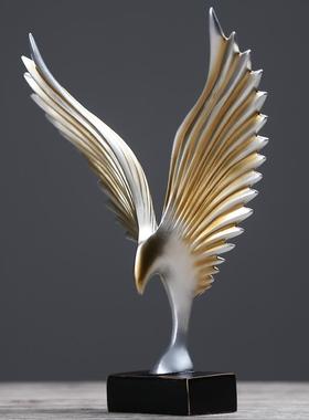 大鹏展翅创意艺术摆件现代简约家居饰品高档客厅办公室酒柜书柜