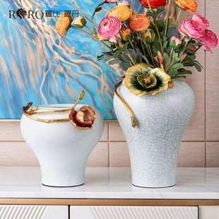 罗比罗丹《物语芳华》花瓶珐琅彩工艺花瓶可养鲜花家居饰品
