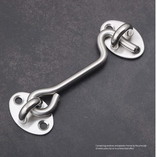 不锈钢插销免打孔门锁扣门栓门扣木门房门卫生间门拴插销挂钩门钩