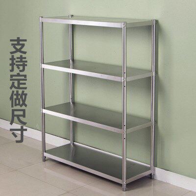 可定做不锈钢货架置物架落地仓库货架烤箱储物架家用厨房饭店货架
