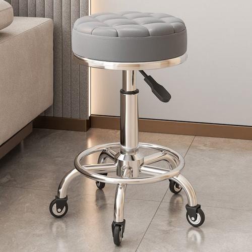 美容凳子滑轮理发店椅美容院专用大工凳升降转椅圆凳美发美甲椅子
