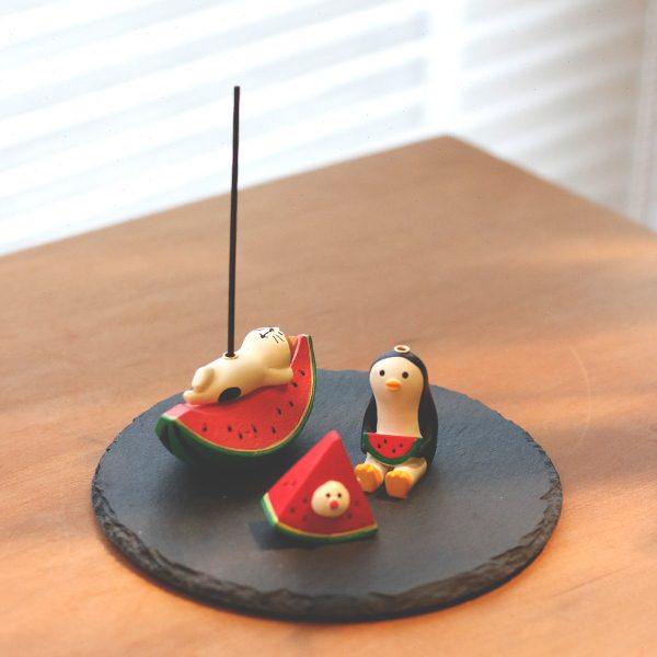 【好物体验专享】猫生衔蝉夏日清凉西瓜系列香插香托香立家居Q萌,家居饰品,香托/香盘/香座/香插,淘宝优惠券,粉丝福利购,淘宝优惠卷