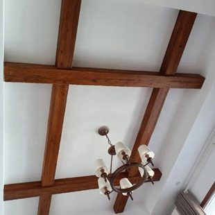 老榆木实木假梁空心梁餐厅吊顶假木梁装饰板材天花墙柱板造型定制