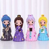 创意可爱翅膀公主娃娃存钱罐大号防摔搪胶女孩储蓄罐儿童生日礼物