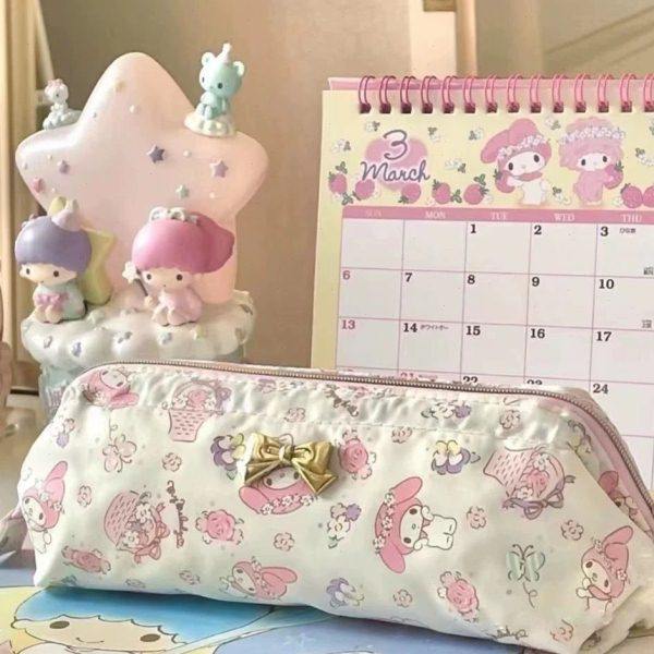 可爱日系美乐蒂和花花印花刺绣便携手拿随身学生收纳包文具袋笔袋,文具电教/文化用品/商务用品,笔袋,淘宝优惠券,粉丝福利购,淘宝优惠卷