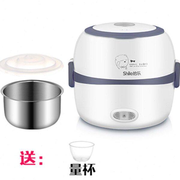 电热饭盒保温多功能不锈钢双层可插电加热蒸煮饭器小型带饭盒微波