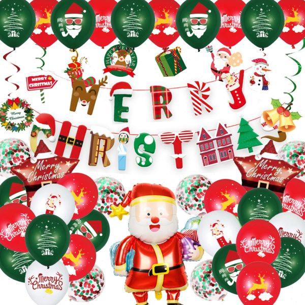 原创圣诞字母拉旗圣诞节红绿气球装饰套餐 圣诞快乐横幅螺旋挂饰,节庆用品/礼品,装扮布置套餐,淘宝优惠券,粉丝福利购,淘宝优惠卷