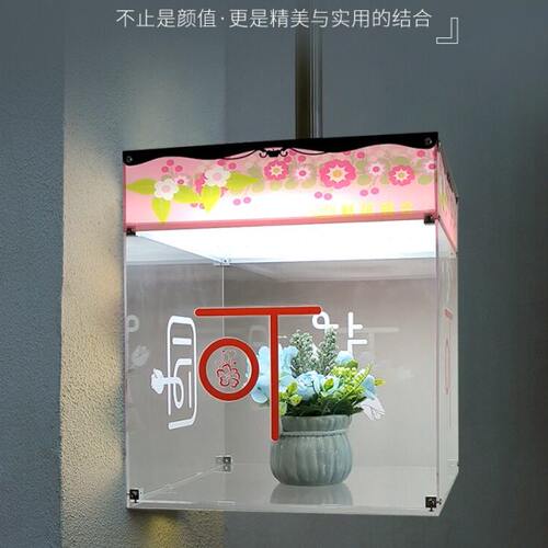 亚克力旋转灯箱招牌商场超市挂墙式侧招双面动感发光灯箱广告招牌