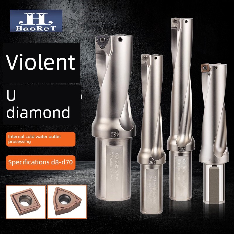 U钻快速钻工具棒强力钻头喷水高效出水钻2/3/4/5倍直径Wc/XSp/So