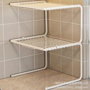 厨房桌面分层架台面置物架锅架神器橱柜锅具柜子收纳多层隔板断格