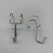 304不锈钢圆管挂钩卡扣厨房S型夹勾浴室毛巾晾勾卡夹腊肉防脱吊钩