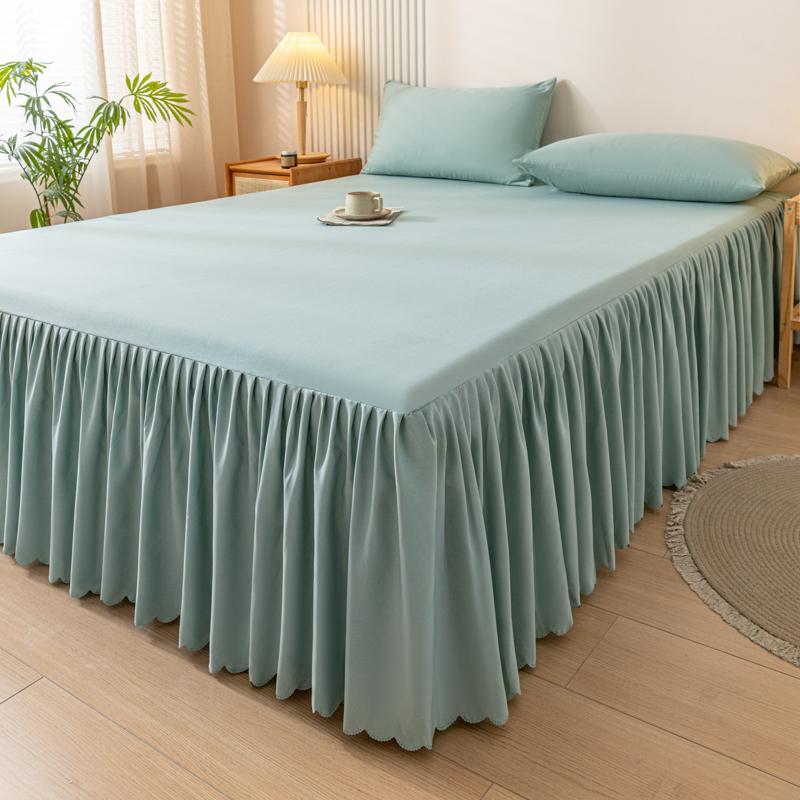 床裙式床a罩单件防尘套保护套1.5米1.8床围防滑带花边床单遮丑床
