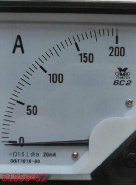 指针直流电流表6C2-200A 输入DC20MA 6C2-A 安装式电表