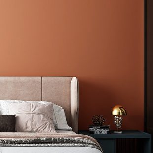 枫叶红色系墙纸深橘红朱红柿子红热带粉卧室客厅背景墙无纺布壁纸