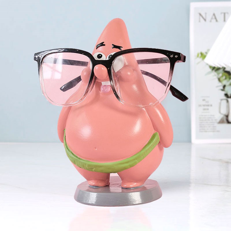 萌宠派大星眼镜放置架摆件眼镜店展F示道具装饰品卡通可爱眼镜支