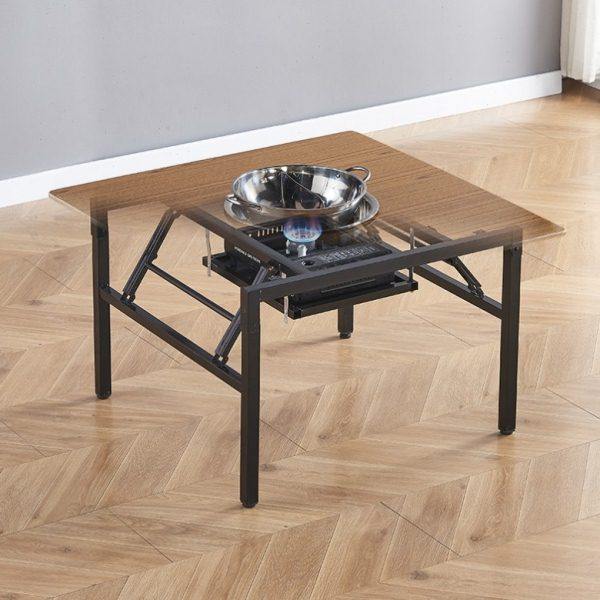 火锅桌折叠餐桌圆桌串串香气电两用简易卡磁炉桌桌椅收折摆摊户外,商业/办公家具,火锅桌,淘宝优惠券,粉丝福利购,淘宝优惠卷