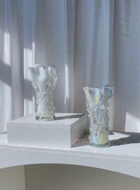 白色缠丝仙女瓶 家居好物分享 客厅花瓶卧室花瓶 桌面摆件 花瓶