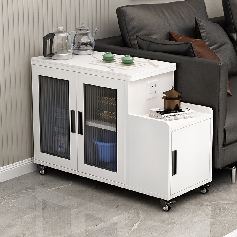 轻奢沙发边几可移动客厅一体收纳缝隙柜小隔断茶吧机Y多功能茶台