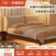 方迪全实木软包床现代简约主卧家具床头软包双人床靠背白色大床
