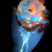 低温蜡烛情调30度手工荧光蜡烛48度夜光牡丹蜡烛玫瑰香薰蜡烛78克