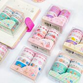 10卷手账胶带甜心便利店网红人物和纸胶带可爱彩色印花手账本胶带